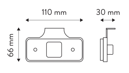 ŚWIATŁO OBRYSOWE LED BIAŁA 12V