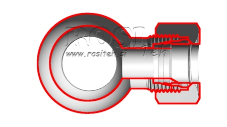 METALSLANGE BANJO 3/8 MED NUT