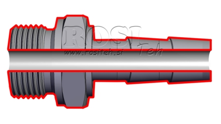 ZŁĄCZE HYDRAULICZNE MĘSKIE 1 1/2 DO WĘŻA GUMOWEGO O ŚREDNICY 40