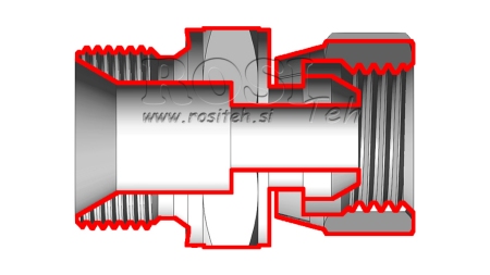 HIDRAVLIČNI REDUCIR VRTLJIVA MATICA BSP3/4 - BSP1/2