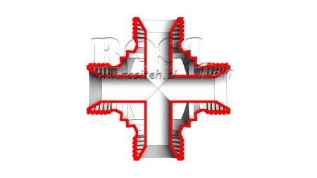 HYDRAULIC T KOM BSP MALE CROSS 1/2