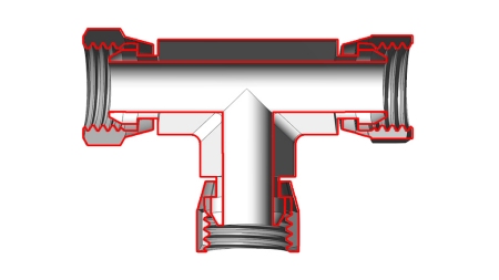 HIDRAVLIČNI T KOM VRTLJIVA MATICA BSP 1/4