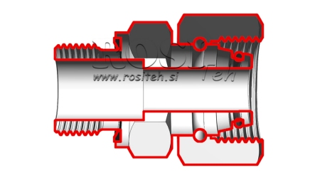 HYDRAULISK DVO-VIJAČNIK UVOJNI VIJAČNI SPOJ AOVR ED BSP1/2 - M22X1,5