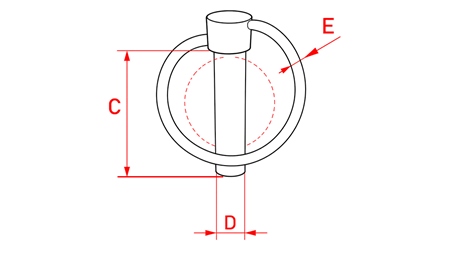 ZAWLECZKA Z PIERŚCIENIEM (PRZETYCZKĄ) 8 MM (8 SZT)