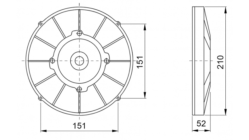 AXIAL VENTILATOR 190MM PUSHING 24V