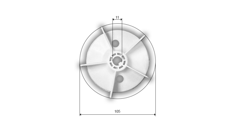 WENTYLATOR SILNIKA ELEKTRYCZNEGO MS 63