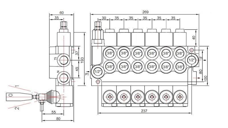 ZAWÓR HYDRAULICZNY 6xP40