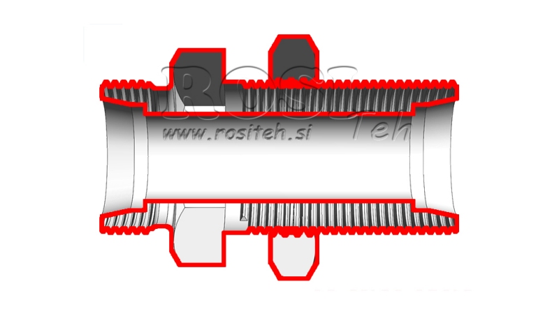ZŁĄCZE HYDRAULICZNE PRZELOTOWE PODWÓJNE (8S) M16X1,5