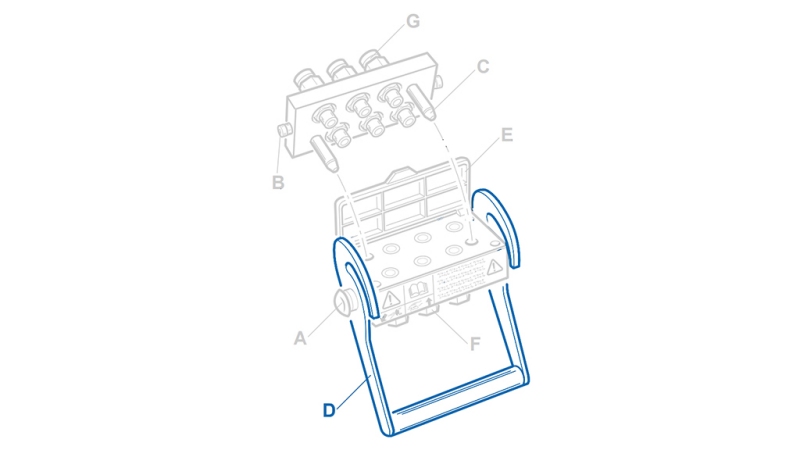 DŹWIGNIA DO MULTI-FASTER 4,6DROGI CZĘŚĆ STAŁA