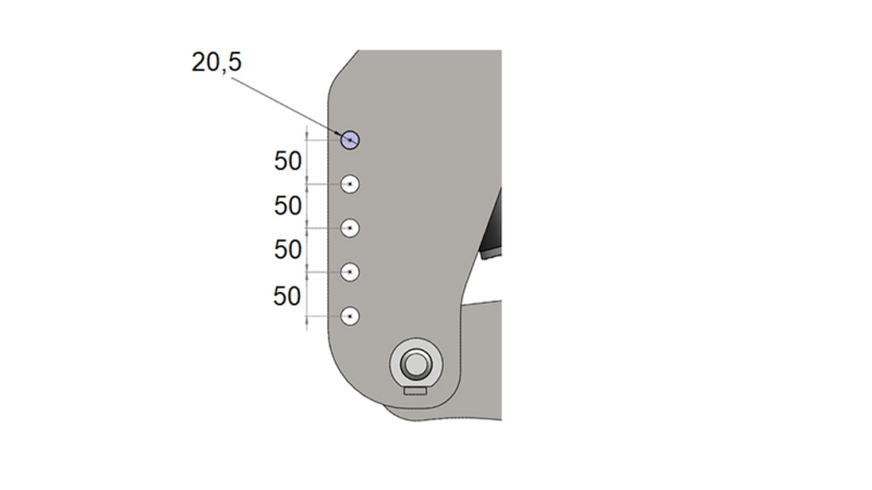 UNIVERSAL FRONTLIFT FOR TRAKTOREN KAT. 2 1500KG - RØD (RAL 3000)