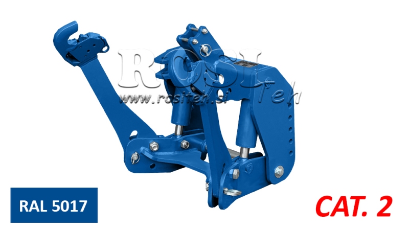 UNIWERSALNY ZESTAW PRZEDNIEGO TRZYPUNKTOWEGO UKŁADU ZAWIESZENIA (TUZ) KAT. 2 1500KG - NIEBIESKI (RAL 5017)