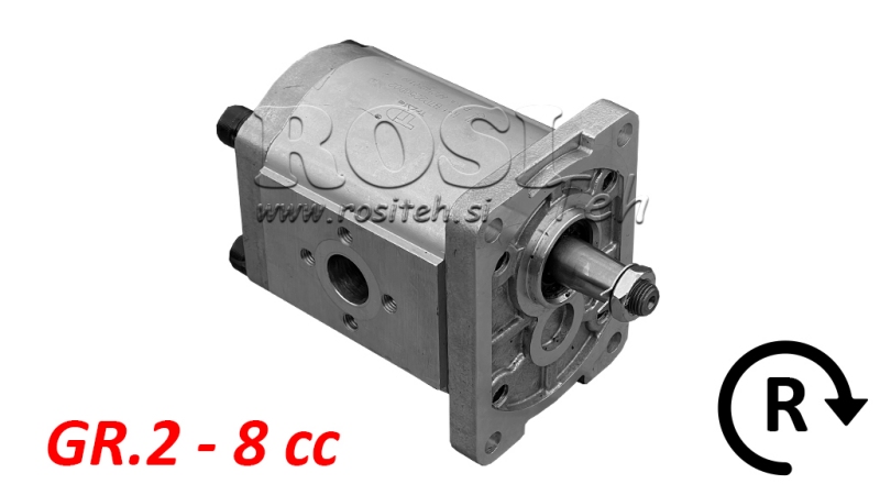POMPA HYDRAULICZNA GR.2 8 CC PRAWY - FLANGI