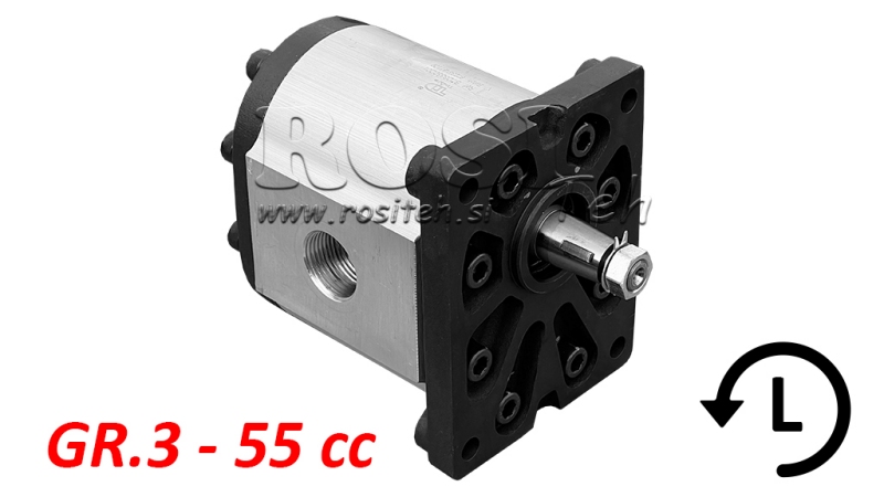 HYDRAULINEN PUMPPU GR.3 55 CC VASEN - KIERTEETTY