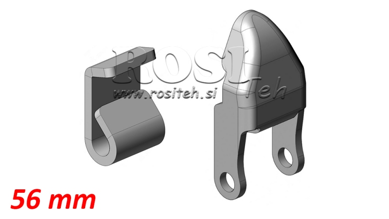 HINGE FOR REMOVABLE C-SHAPE TRAILER 56MM