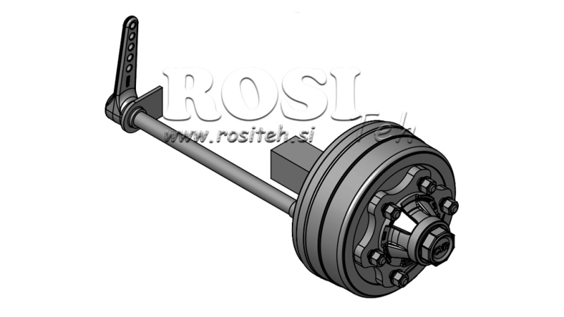OSIE Z HAMULCAMI 3,600 kg L.250 mm