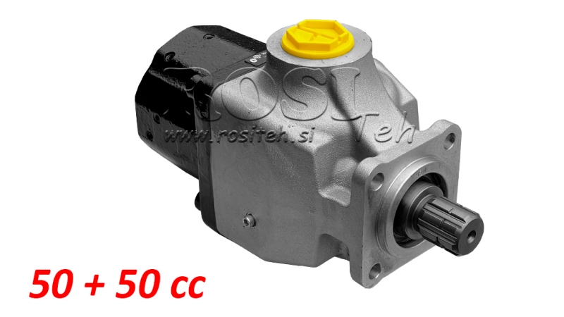 HYDRAULICZNA POMPA TŁOKOWA TANDEM 50+50CC
