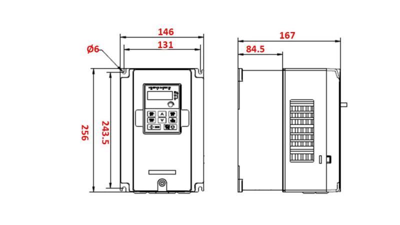 PRZETWORNIK CZĘSTOTLIWOŚCI- INWERTOR 3Fazy 4kW GD20-004G-4-EU