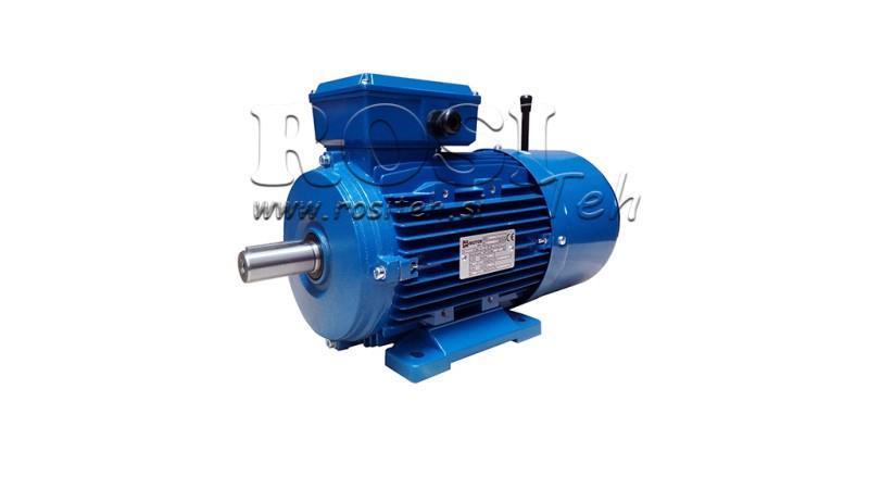 2.2kW-MOTOR ELÉCTRICO CON FRENOS MSH100L1-4_1420rpm 3Fase patas-B3