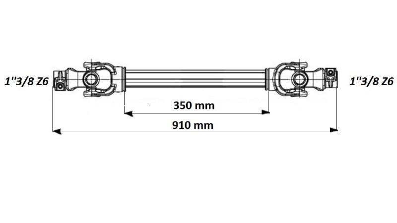 ECO KARDAN 910mm 30-75HP ILMAN VAPAAKIERTEEN LIITIN - mitat