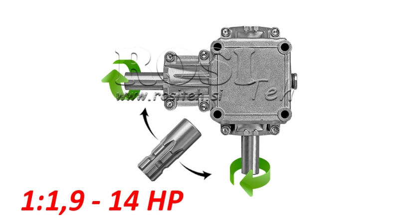 PRZEKŁADNIA KĄTOWA PTO 1:1.9 (14HP-10KW)