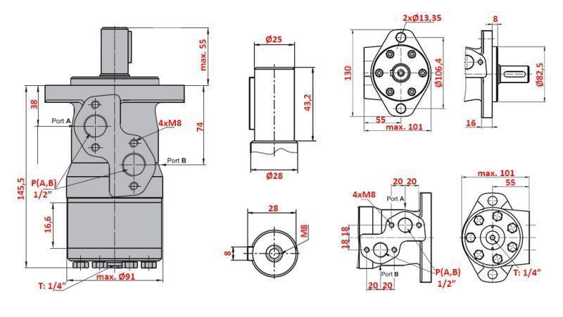 SILNIK HYDRAULICZNY MP 125