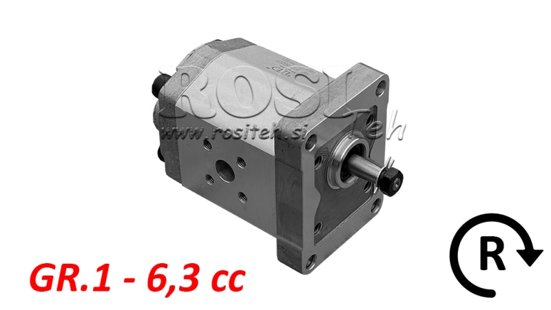 POMPA HYDRAULICZNA GR.1 6.3 CC PRAWA - FLANŻE