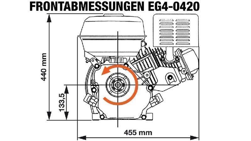 silnik benzynowy EG4-420cc-9.6kW-13.1HP-3,600 RPM-E-KW25x88.5-elektryczny rozruch
