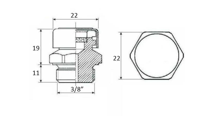 VENTILACIÓN HIDRÁULICA PARA PTO 3/8