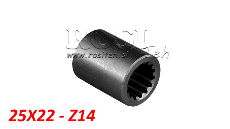PRZEKŁADNIA PTO 25X22 14 ZĘBÓW D35 L45