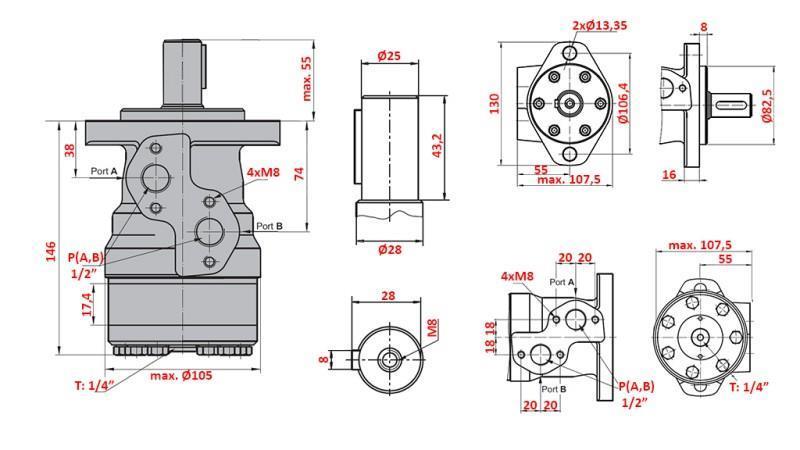 SILNIK HYDRAULICZNY MR 100