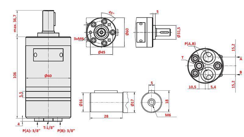 HYDRAULINEN MOOTTORI MM 12.5