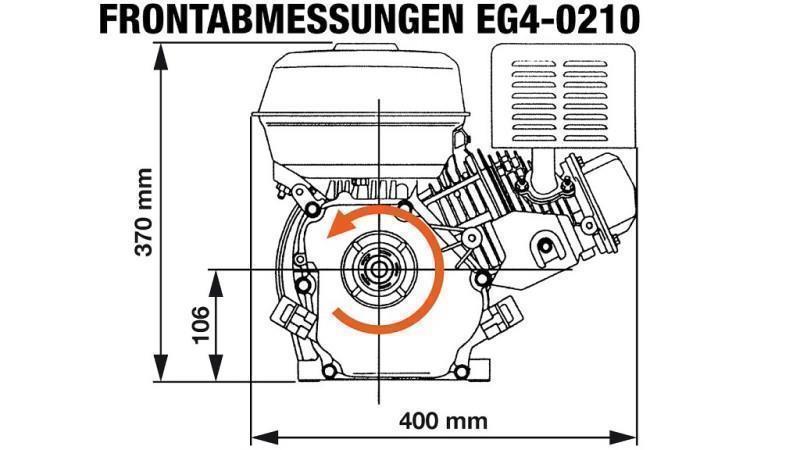 motor de gasolina EG4-200cc-5.10kW-3,600 RPM-H-KW20x53-arranque manual