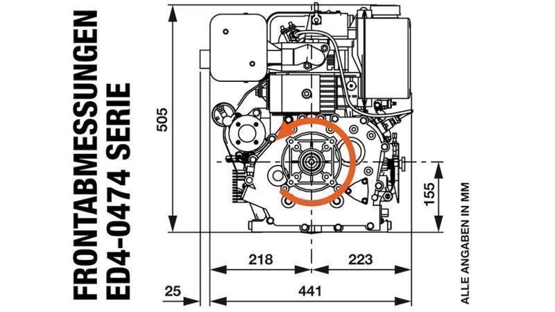 silnik diesla 474cc-8.0kW-3,600 RPM-E-KW25x88-elektryczny start