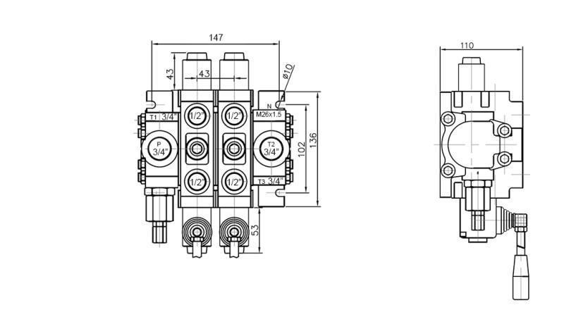 ZAWÓR HYDRAULICZNY 2xPC70