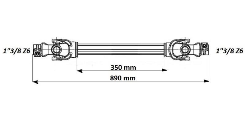 EKO KARDAN 890mm 30-75HP STANDARD - wymiary