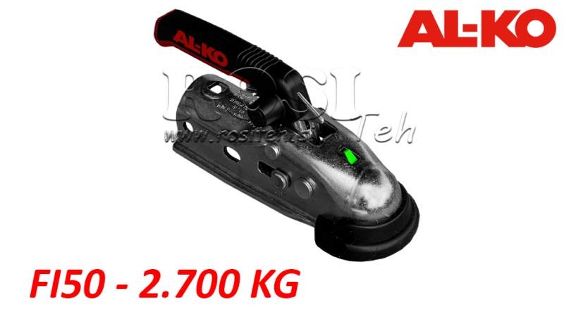VLEČNA KLJUKA AL-KO AK-270 ZA AVTO PRIKOLICO OKROGLA 2.700 KG FI50