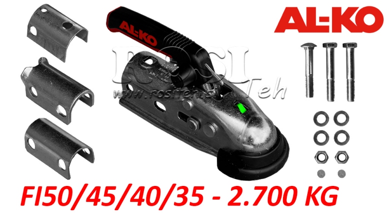 HACZYK HOLOWNICZY AL-KO AK-270 DO PRZYCZEPY SAMOCHODOWEJ OKRĄGŁY 2,700 KG FI35/40/45/50