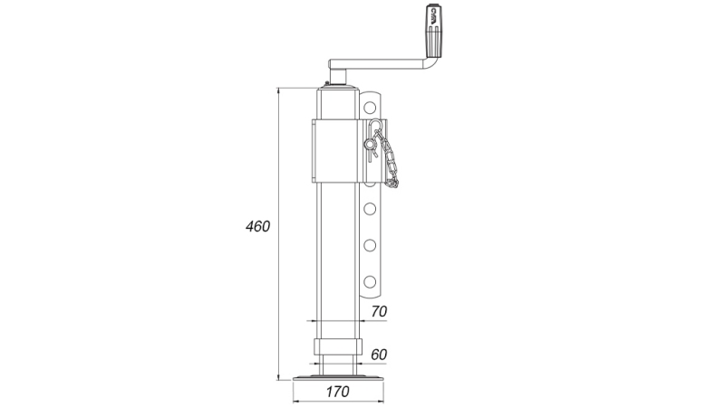 PIEZA DE SOPORTE ROSCADA AJUSTABLE 320mm - 1,000kg