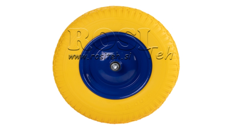 PEŁNE KOŁO Z OSIĄ 400X80MM 4.00-8