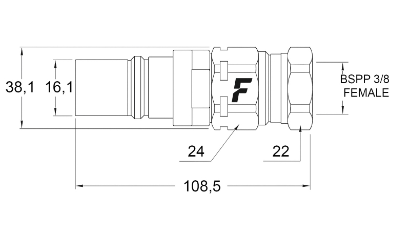 ZŁĄCZE SZYBKIE MĘSKIE DO MULTI-FASTER 1/4 CZĘŚĆ RUCHOMA