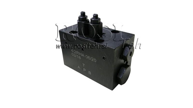 ZAWÓR HYDRAULICZNY MECHANICZNY OBROTOWY DLA SZCZOTKI HLEVSKE CETOP3 4/2 RHA