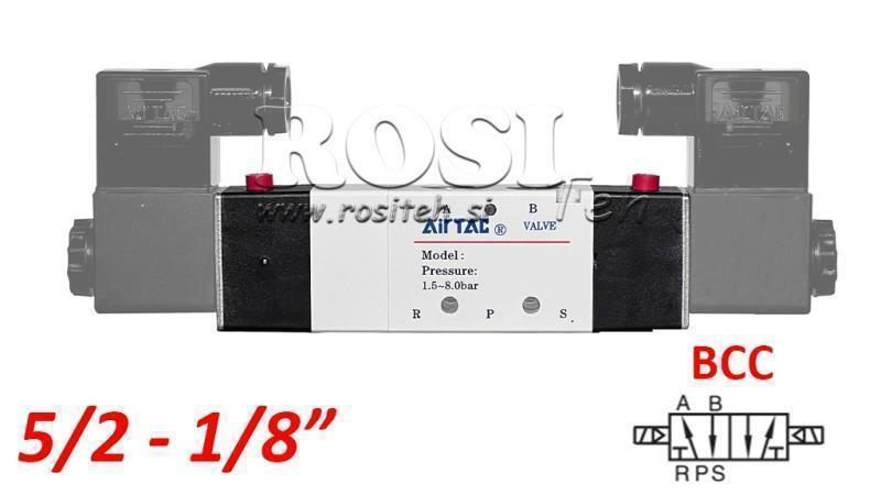 VÁLVULA ELECTROPNEUMÁTICA 5/2 BISTABLE 1/8 PRT-0552-BCC