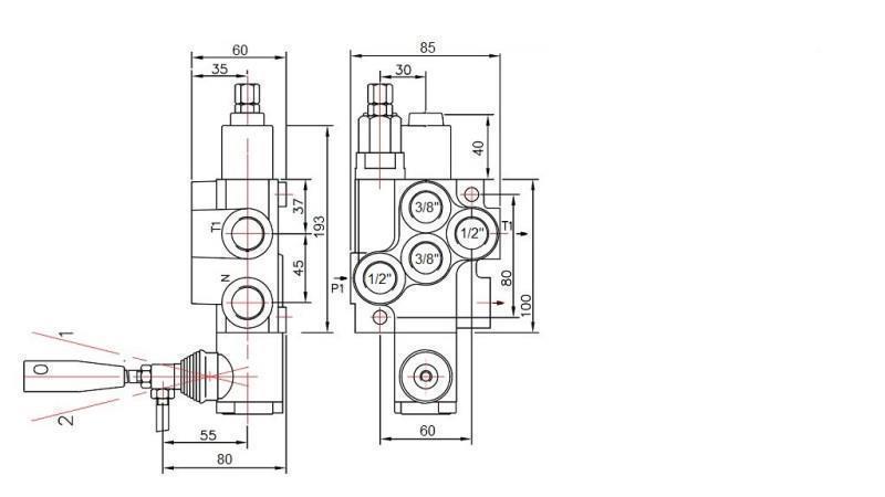 ZAWÓR HYDRAULICZNY 1xP40 JEDNOKIERUNKOWY C1