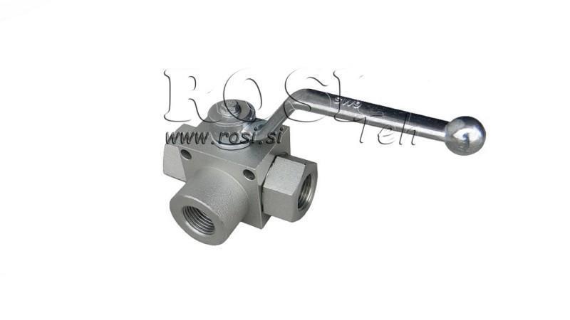 RĘCZNY ZAWÓR 3-DROGOWY RS3 1 - 350BAR - 180 lit