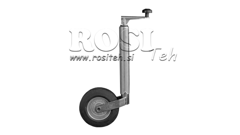GWINTOWANY STOJAK Z KOŁEM DO PRZYCZEP 220MM 150KG