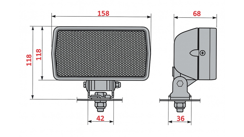 LUZ DE TRABAJO PARA TRACTOR COBO HALÓGENA