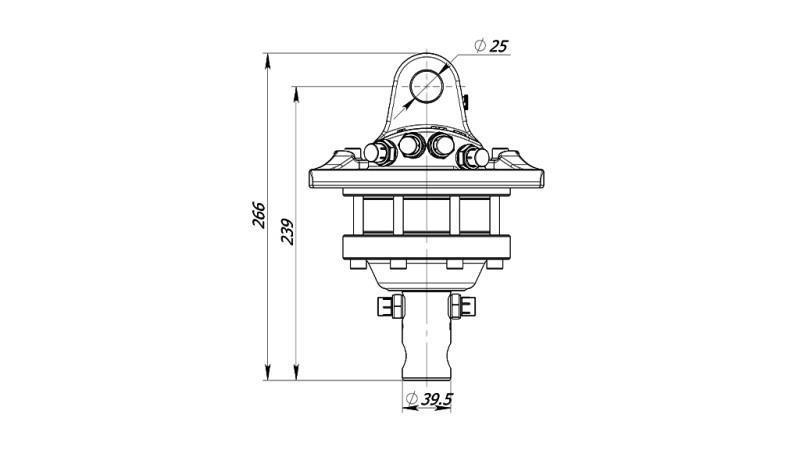 OBROTOWY HYDRAULICZNY 1000/500 KG Z OSIĄ
