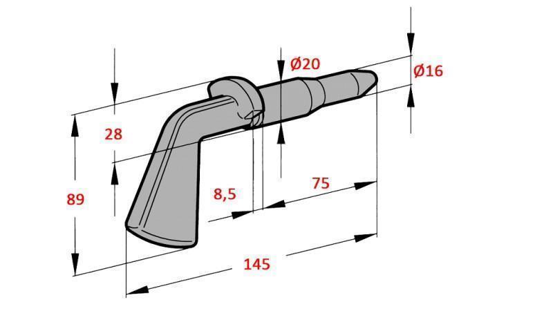 WEDGE FI18-22 DLA UCHWYTU SAMOCHODU WYŁADOWCZEGO