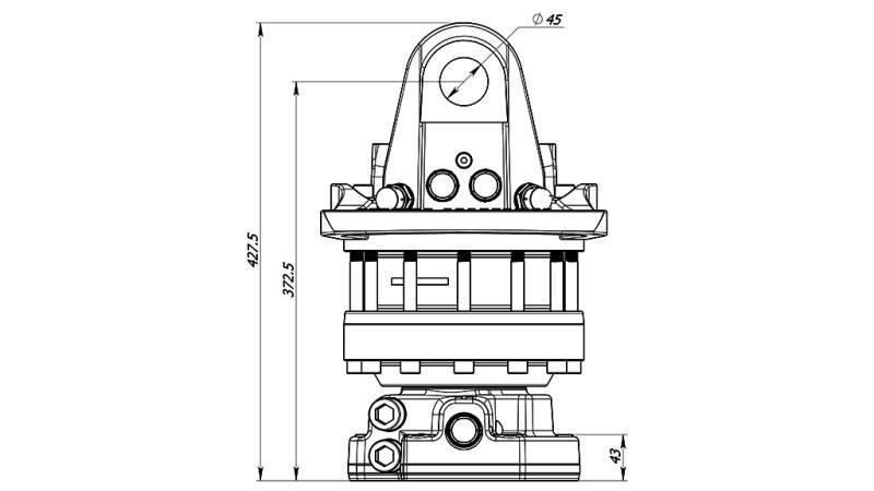 HYDRAULINEN KIERTO 16000/8000 KG FLANSSILLA