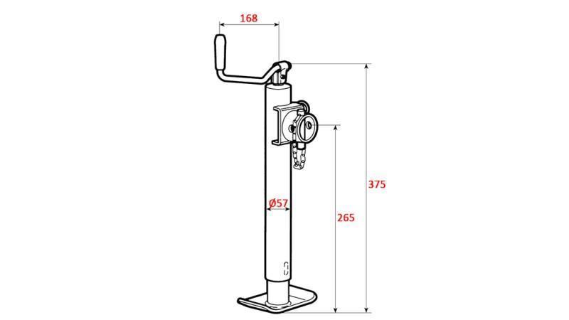LEGA DE SOPORTE CON CONEXIÓN TUBULAR 1300 kg